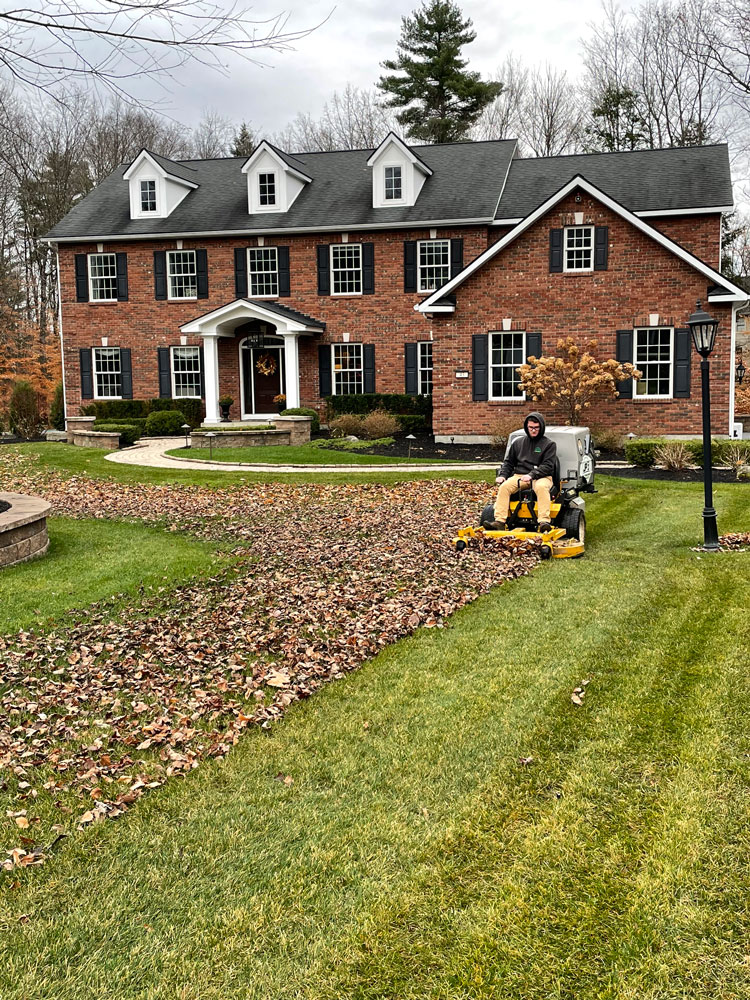 mowing your lawn in fall